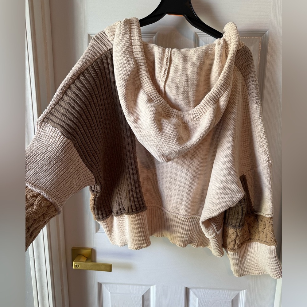 Pol Chunky Knit Colorblock Patchwork Pullover Swe… - image 5